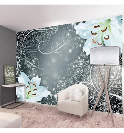 Wall Mural - Oriental Wings (Grey)