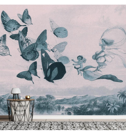 Wall Mural - Butterflies and Fairy