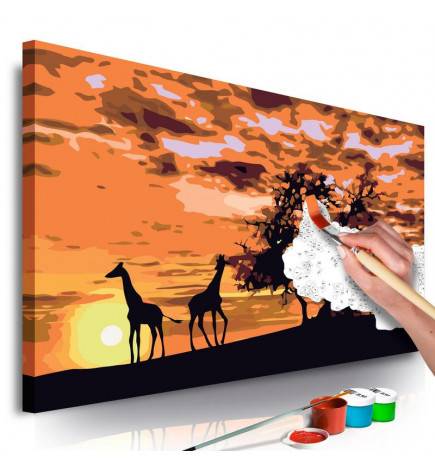 52,00 € DIY canvas painting - Savannah (Giraffes & Elephants)