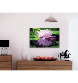 DIY canvas painting - Water Lily