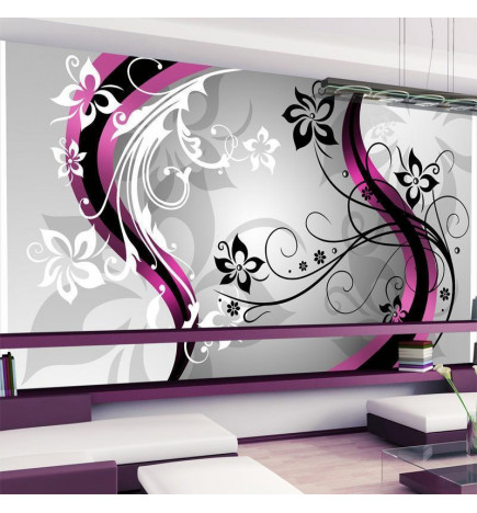 Wall Mural - Art-flowers (pink)