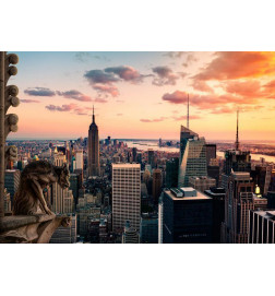 Carta da parati - New York: The skyscrapers and sunset