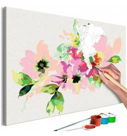 Quadro pintado por você - Colourful Flowers