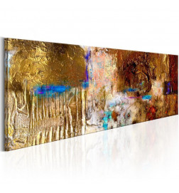 abstraktus paveikslas auksinis Arredalacasa cm.120x40 tapytas rankomis