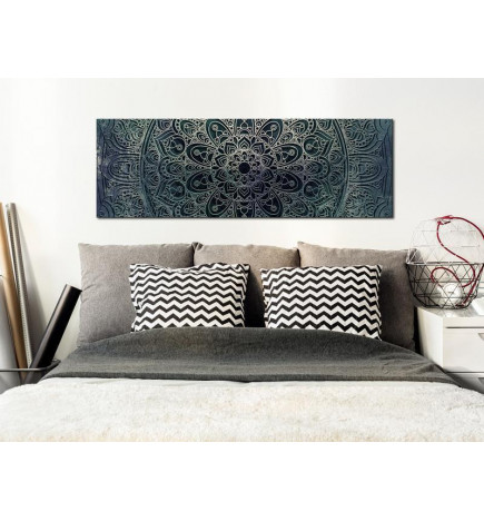 Schilderij - Mandala: Malachite Calm