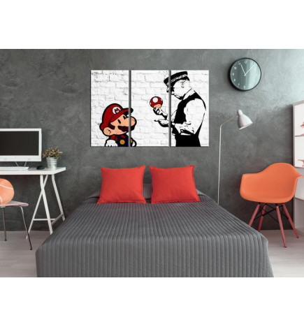 Seinapilt - Mario Bros (Banksy)