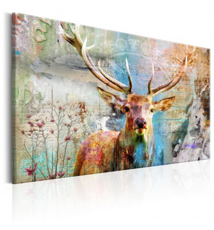 Canvas Print - Deer on Wood