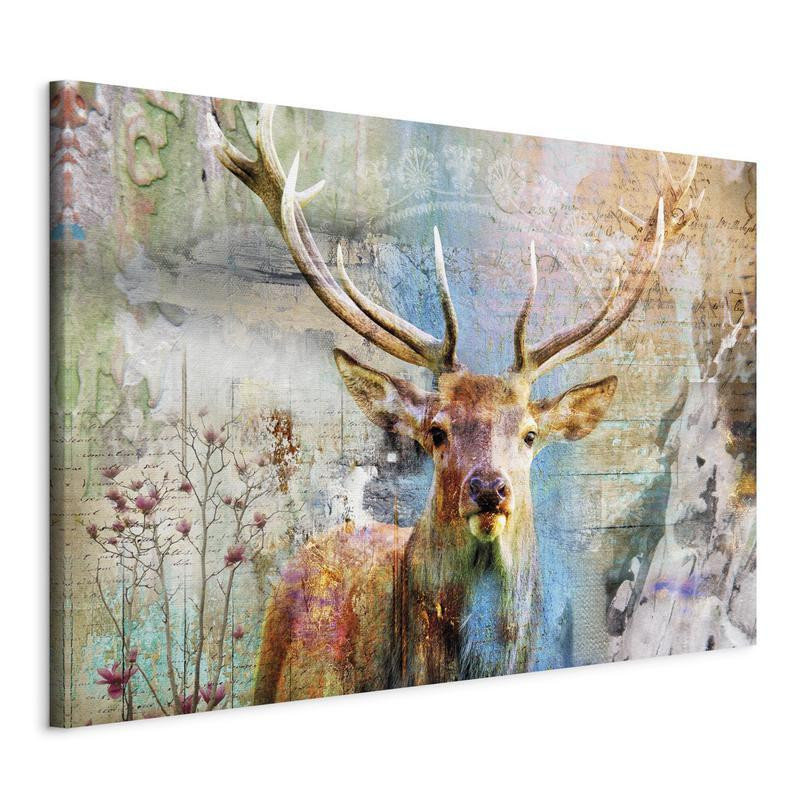 31,90 € Canvas Print - Deer on Wood