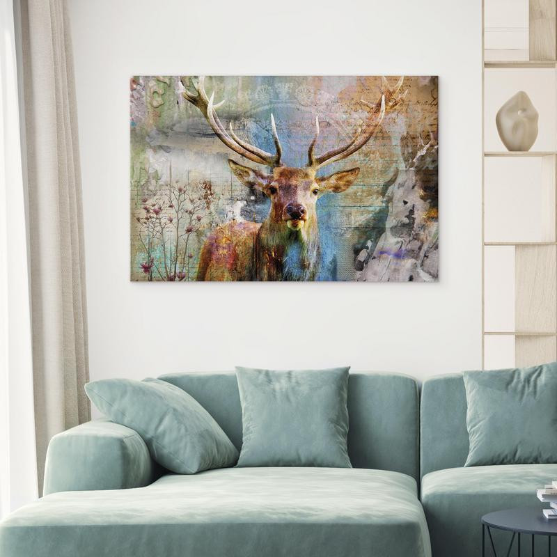 31,90 € Schilderij - Deer on Wood
