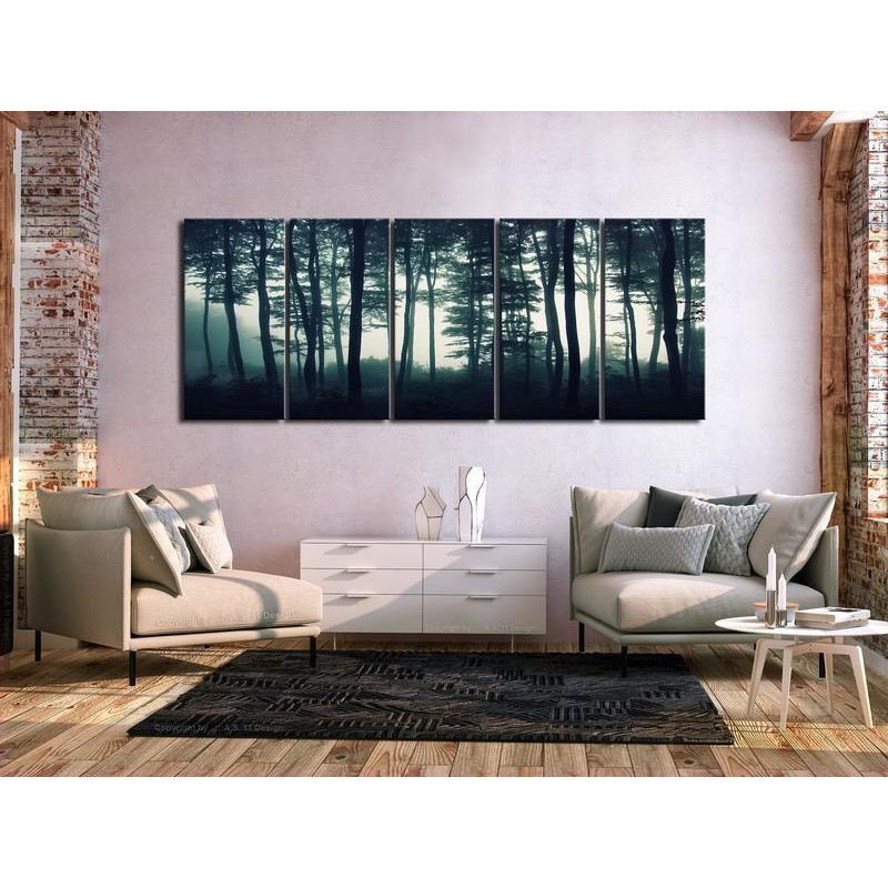 92,90 € Canvas Print - Dark Forest (5 Parts) Narrow