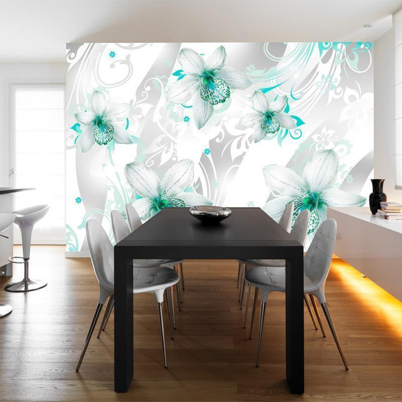 34,00 € Wall Mural - Sounds of subtlety - turquoise