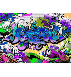 Fototapet - Graffiti: violet theme