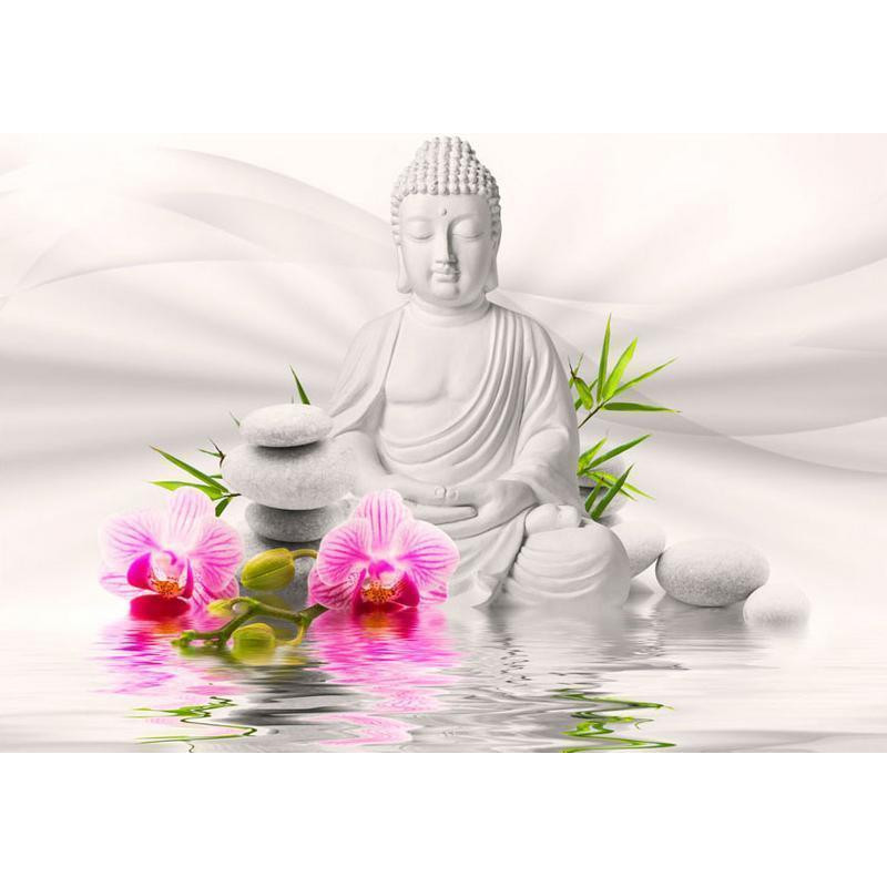 34,00 € Fotobehang - Buddha and Orchids
