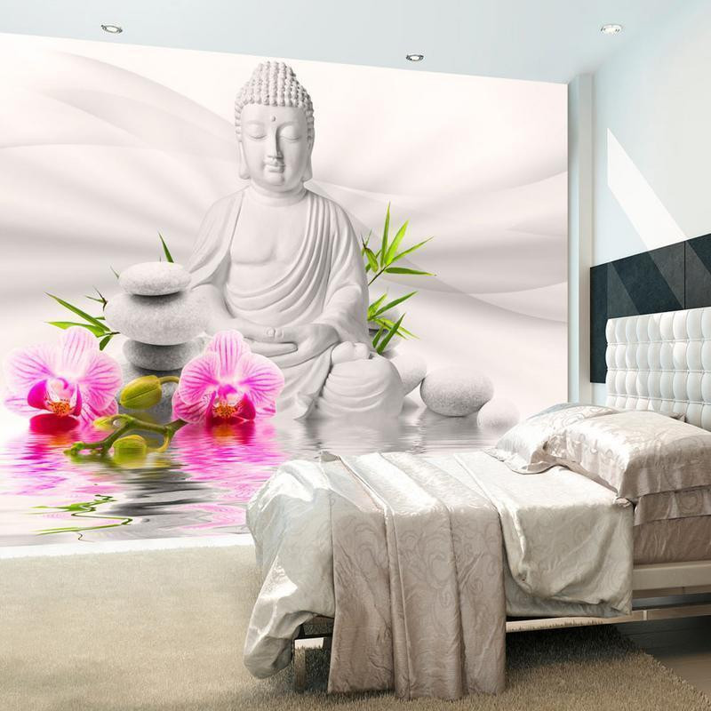 34,00 € Fotobehang - Buddha and Orchids