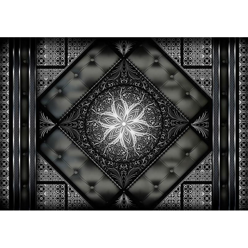 34,00 € Fototapete - Symmetrical composition - black pattern in oriental pattern with quilting