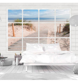 Fototapete - Window & beach