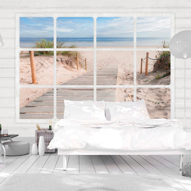 34,00 € Fotobehang - Window & beach