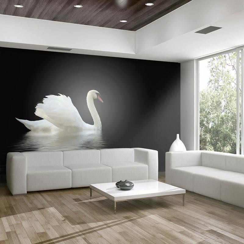 73,00 € Fotobehang - swan (black and white)