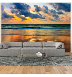 Wall Mural - Colorful sunset over the sea