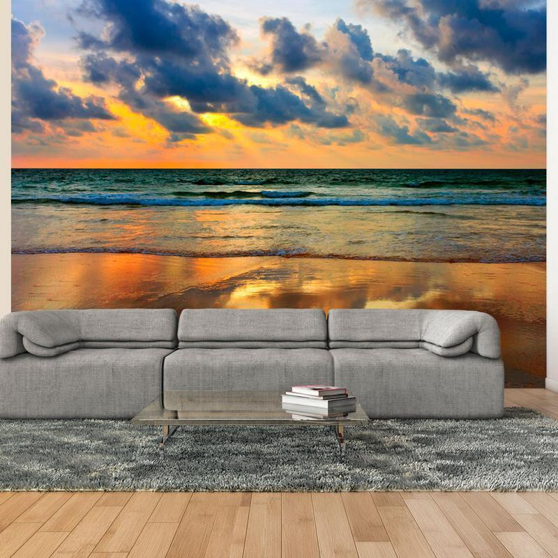 73,00 € Fotobehang - Colorful sunset over the sea