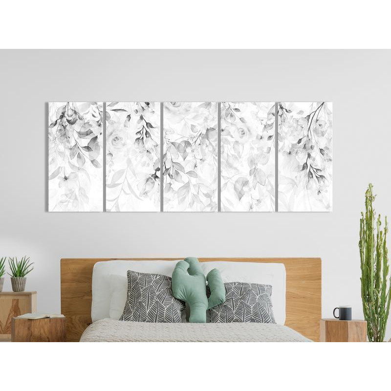92,90 € Canvas Print - Waterfall of Roses (5 Parts) Narrow - Third Variant