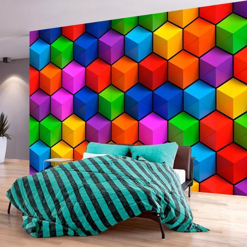 34,00 €Papier peint - Colorful Geometric Boxes