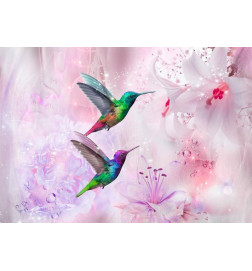 34,00 € Fotobehang - Colourful Hummingbirds (Purple)