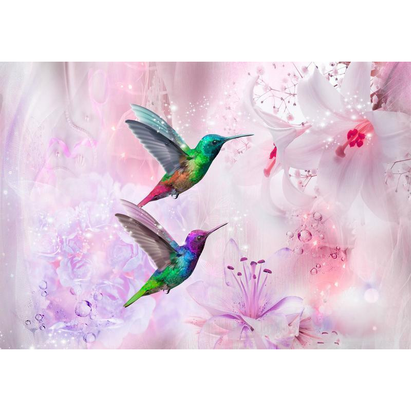 34,00 € Fotobehang - Colourful Hummingbirds (Purple)