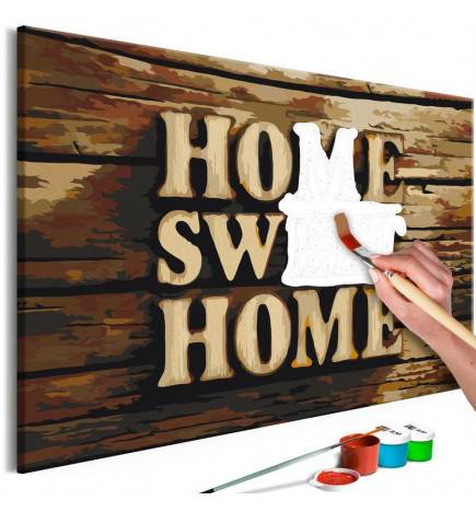 52,00 € DIY canvas painting - Wooden Home