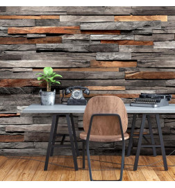 Wall Mural - Cedar Smell (Grey and Brown)