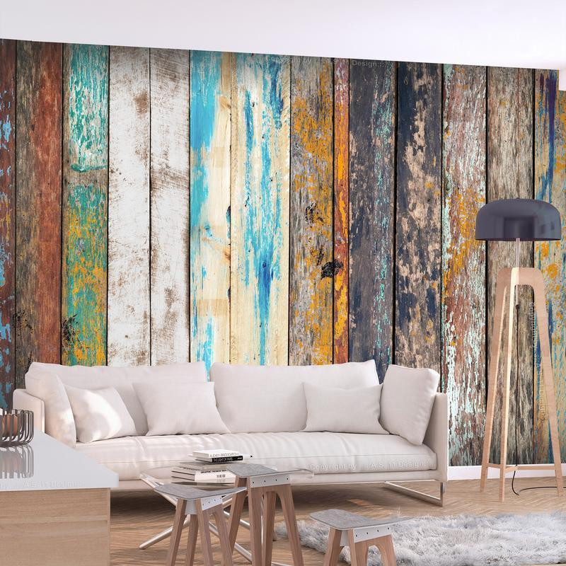 34,00 € Wall Mural - Wooden Rainbow