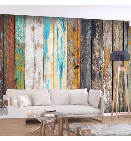 Wall Mural - Wooden Rainbow