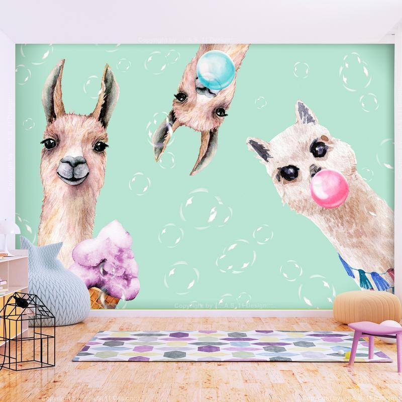 34,00 € Fotobehang - Crazy Llamas
