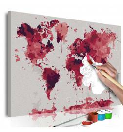 DIY canvas painting - Watercolor Map