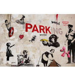Carta da parati - [Banksy] Graffiti Collage