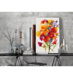 DIY canvas painting - Summer Flowers