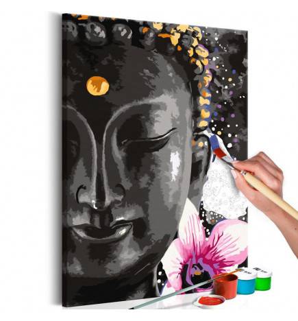 Cuadro para colorear - Buddha and Flower