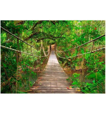 Fotobehang - Bridge amid greenery