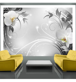 Fototapeet - Orchids on silver