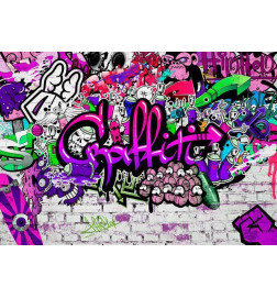 Carta da parati - Purple Graffiti