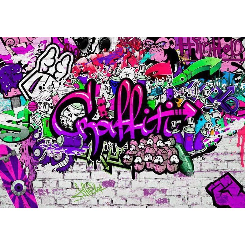 34,00 € Fotobehang - Purple Graffiti