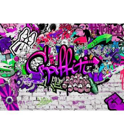 Fotomural - Purple Graffiti