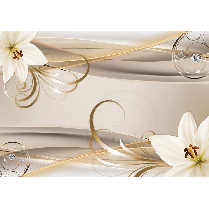 34,00 € Fotobehang - Lilies and The Gold Spirals