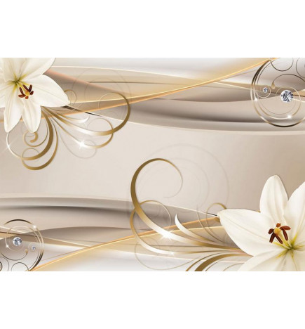34,00 € Fotobehang - Lilies and The Gold Spirals