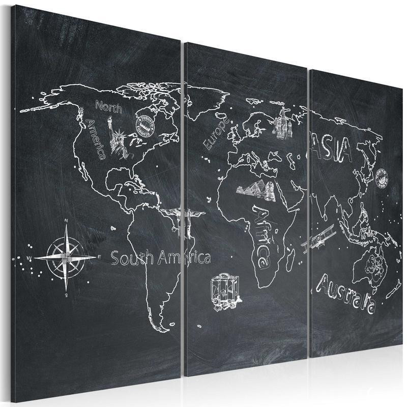 68,00 € Decorative Pinboard - Travel broadens the mind (triptych)