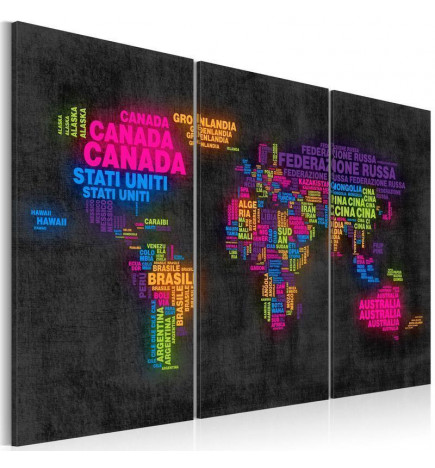 Decorative Pinboard - Mappa del Mondo