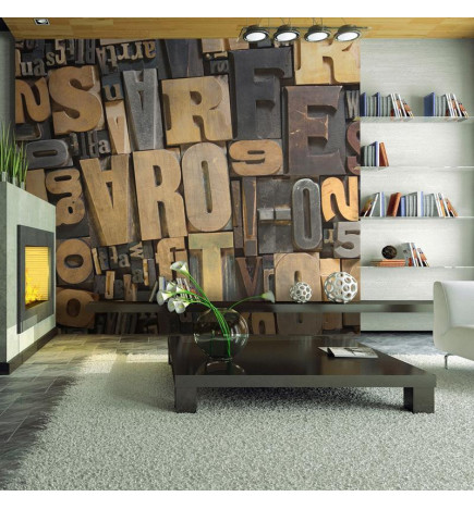 Wall Mural - Wooden letters