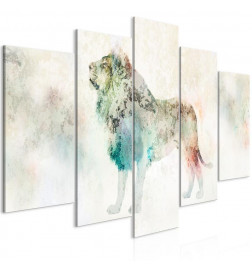 70,90 € Canvas Print - Colourful King (5 Parts) Wide