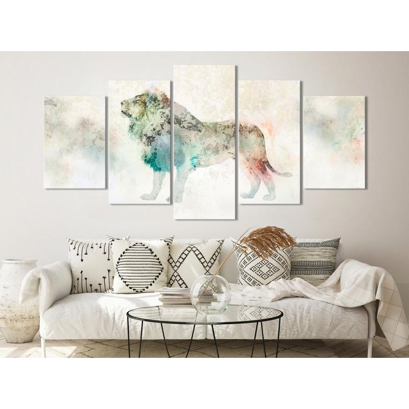 70,90 € Canvas Print - Colourful King (5 Parts) Wide