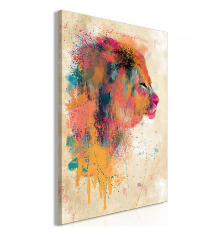Cuadro - Watercolor Lion (1 Part) Vertical